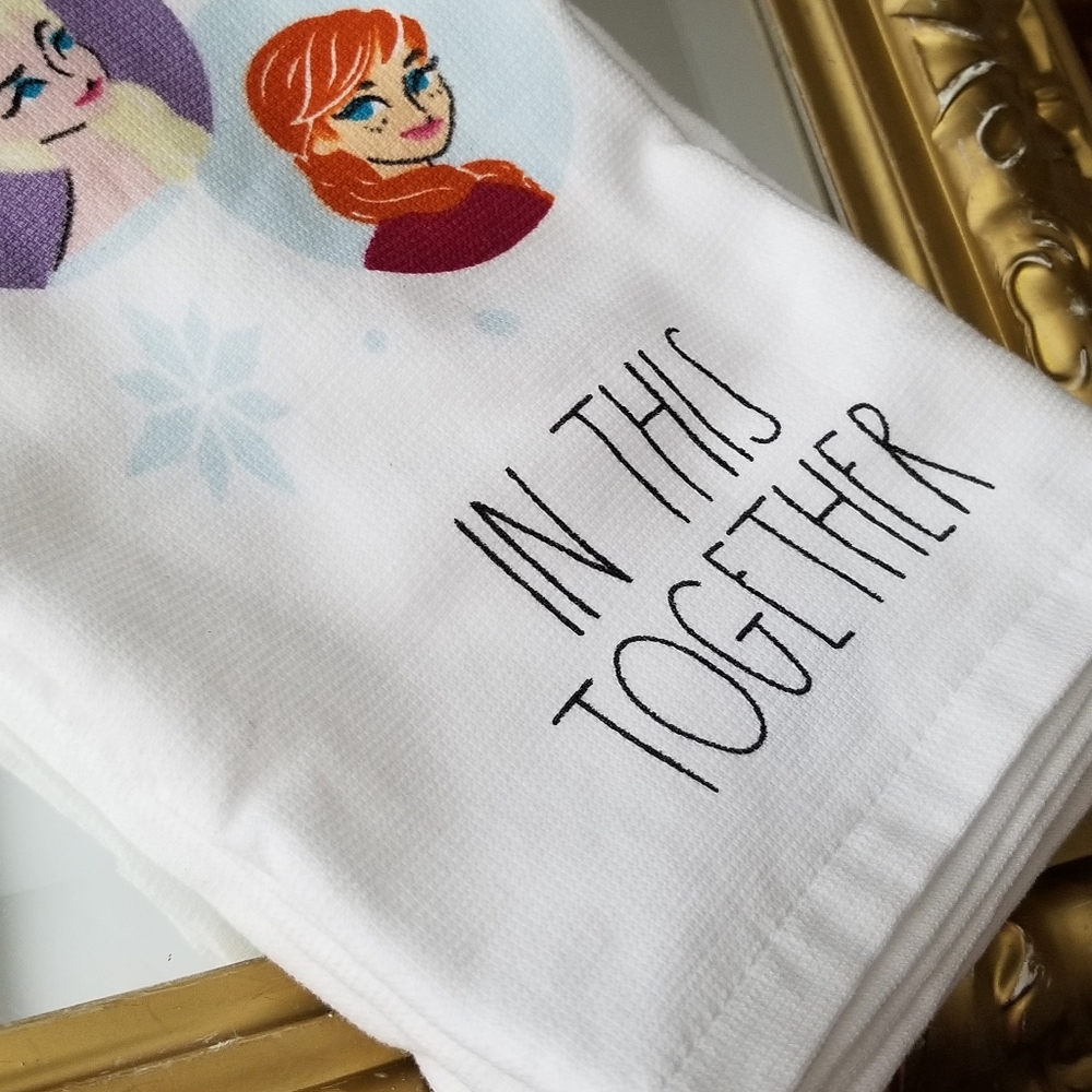 ❗Rae Dunn Frozen Elsa and Anna "In This Together" Kitchen Towel Set❗